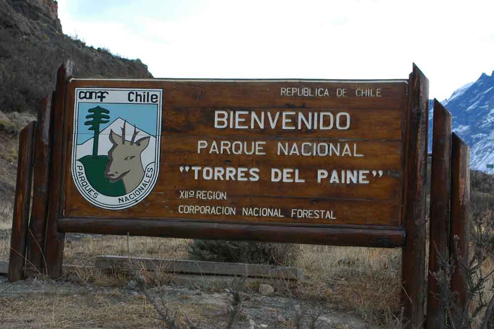 09 - Chile - parque nacional Torres del Paine, letrero